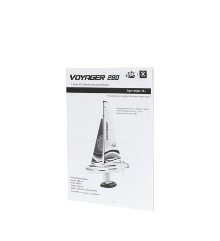 VOYAGER 280 2.4GHz RC Motor Powered Sailboat - RED