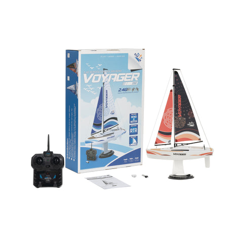 VOYAGER 280 2.4GHz RC Motor Powered Sailboat - RED
