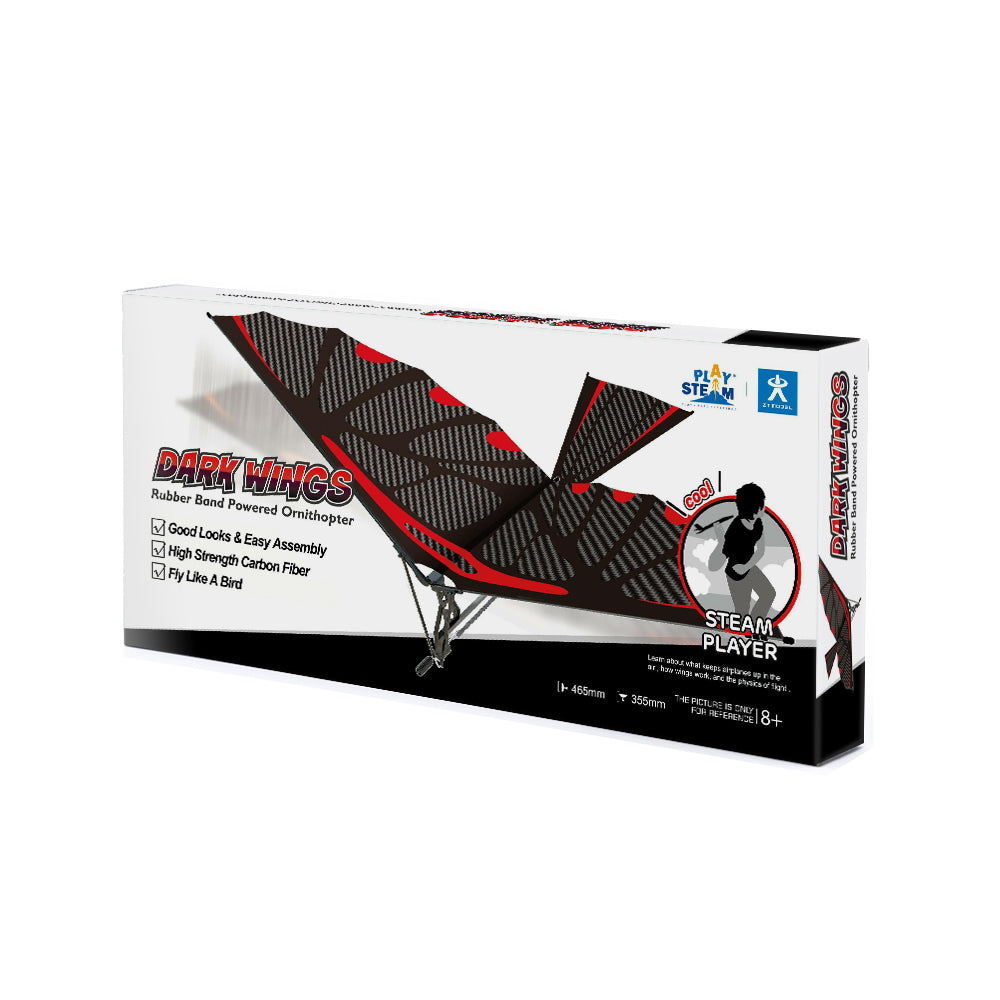 DARK WINGS Rubber Band Ornithopter (carbon fiber)