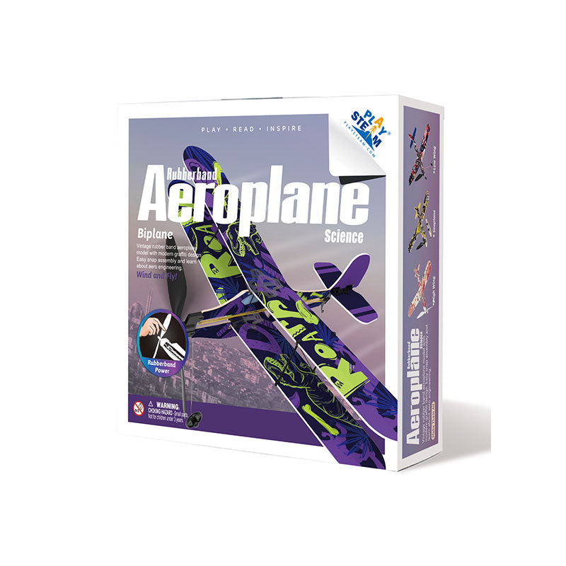 Rubber Band Aeroplane Science - Biplane